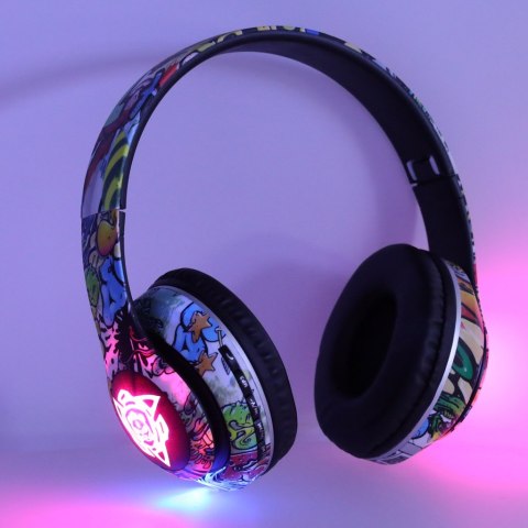 Słuchawki bezprzewodowe nauszne Bluetooth RGB Gaming Sport 200mAh Słuchawki bezprzewodowe nauszne Bluetooth RGB Gaming Sport 200mAh
