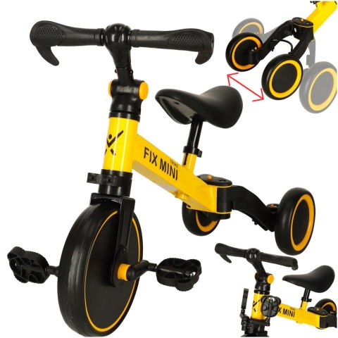 Rowerek biegowy Trike Fix Mini rower wielofunkcyjny 3w1 żółty Rowerek biegowy Trike Fix Mini rower wielofunkcyjny 3w1 żółty