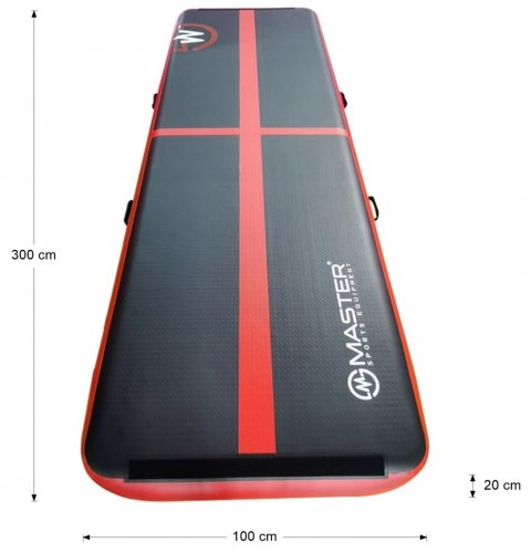 AirTrack Dmuchana Mata Gimnastyczna MASTER 300 x 100 x 20 cm Black-Red MASTER SPORT s.r.o. AirTrack Dmuchana Mata Gimnastyczna MASTER 300 x 100 x 20 cm Black-Red MASTER SPORT s.r.o.