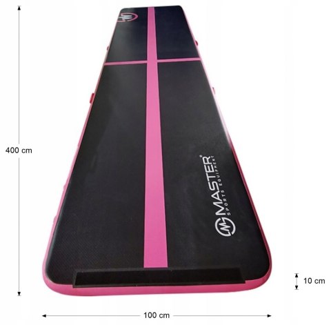 AirTrack Dmuchana Mata Gimnastyczna MASTER 400 x 100 x 10 cm Black-Pink MASTER SPORT s.r.o. AirTrack Dmuchana Mata Gimnastyczna MASTER 400 x 100 x 10 cm Black-Pink MASTER SPORT s.r.o.
