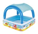 Basen Brodzik dla Dzieci Ogrodowy Dmuchany z Dachem Daszkiem Ocean 140x140 Bestway
