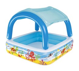 Basen Brodzik dla Dzieci Ogrodowy Dmuchany z Dachem Daszkiem Ocean 140x140 Bestway