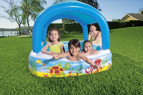 Basen Brodzik dla Dzieci Ogrodowy Dmuchany z Dachem Daszkiem Ocean 140x140 Bestway Basen Brodzik dla Dzieci Ogrodowy Dmuchany z Dachem Daszkiem Ocean 140x140 Bestway