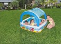 Basen Brodzik dla Dzieci Ogrodowy Dmuchany z Dachem Daszkiem Ocean 140x140 Bestway