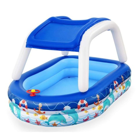 Basen Brodzik dla Dzieci Ogrodowy Dmuchany z Dachem Daszkiem Statek 213x155 Bestway Basen Brodzik dla Dzieci Ogrodowy Dmuchany z Dachem Daszkiem Statek 213x155 Bestway
