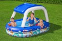 Basen Brodzik dla Dzieci Ogrodowy Dmuchany z Dachem Daszkiem Statek 213x155 Bestway