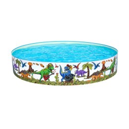Basen Brodzik dla Dzieci do Kąpieli Zabawy Ogrodowy Dinozaury 244 x 46 cm Bestway