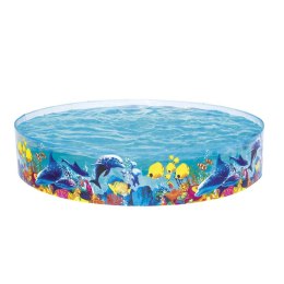 Basen Brodzik dla Dzieci do Kąpieli Zabawy Ogrodowy Ryby Ocean 244 x 46 cm Bestway