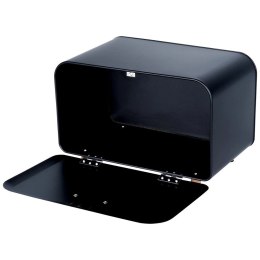 Chlebak Pojemnik na Chleb Metalowy Czarny Solidny VILDE 35,5 x 20,5 x 20 cm Vilde