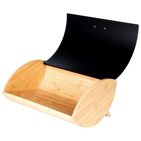 Chlebak Pojemnik na Chleb Metalowy Drewniany Czarny VILDE 35,5x24,5x15,5 cm Vilde Chlebak Pojemnik na Chleb Metalowy Drewniany Czarny VILDE 35,5x24,5x15,5 cm Vilde
