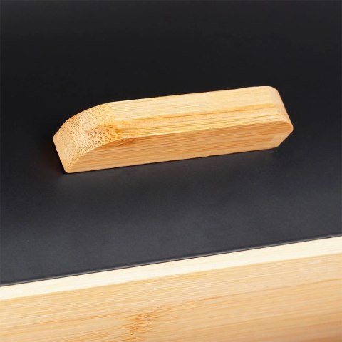 Chlebak Pojemnik na Chleb Metalowy Drewniany Czarny VILDE 35,5x24,5x15,5 cm Vilde Chlebak Pojemnik na Chleb Metalowy Drewniany Czarny VILDE 35,5x24,5x15,5 cm Vilde
