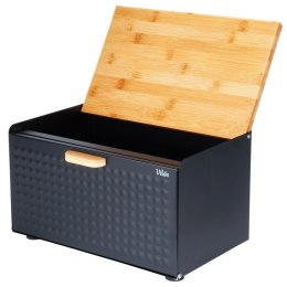 Chlebak Pojemnik na Chleb Metalowy z Podwójną Pokrywą VILDE 35,5x22x20,5 cm Vilde