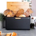 Chlebak Pojemnik na Chleb Metalowy z Podwójną Pokrywą VILDE 35,5x22x20,5 cm Vilde