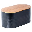 Chlebak na Pieczywo Chleb z Deską Czarny Metalowy VILDE 34 x 18,5 x 15,5 cm Vilde