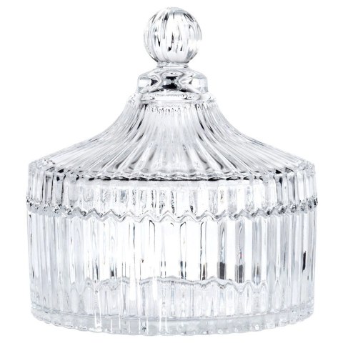 Cukiernica Cukierniczka Szklana Pojemna Kryształowa z Pokrywką ALPINA 500ml ALPINA Cukiernica Cukierniczka Szklana Pojemna Kryształowa z Pokrywką ALPINA 500ml ALPINA