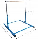 Drążek Gimnastyczny Wolnostojący 150 cm Niebieski MASTER SPORT s.r.o.