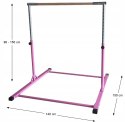 Drążek Gimnastyczny Wolnostojący 150 cm Różowy MASTER SPORT s.r.o.