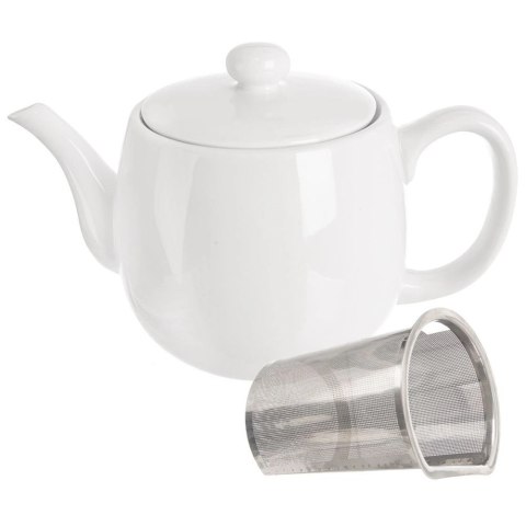 Dzbanek z zaparzaczem do herbaty porcelanowy biały MONA 700 ml Orion Dzbanek z zaparzaczem do herbaty porcelanowy biały MONA 700 ml Orion