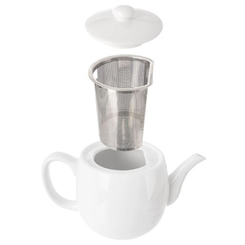 Dzbanek z zaparzaczem do herbaty porcelanowy biały MONA 700 ml Orion Dzbanek z zaparzaczem do herbaty porcelanowy biały MONA 700 ml Orion