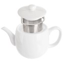 Dzbanek z zaparzaczem do herbaty porcelanowy biały MONA 700 ml Orion