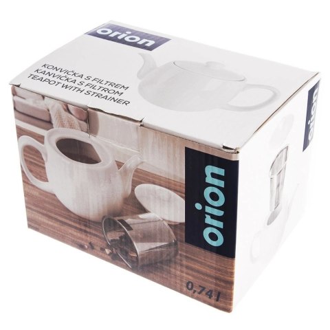 Dzbanek z zaparzaczem do herbaty porcelanowy biały MONA 700 ml Orion Dzbanek z zaparzaczem do herbaty porcelanowy biały MONA 700 ml Orion