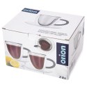 Filiżanki termiczne ze spodkiem z podwójną ścianką do kawy i herbaty DOUBLE 160 ml 2 szt. Orion