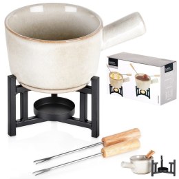 Garnek Kociołek do Fondue CzekoladowePorcelanowy EXCELLENT HOUSEWARE 4 el. Excellent Houseware