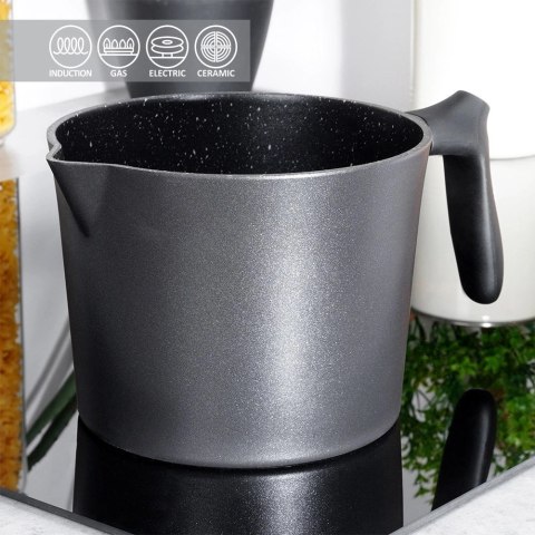 Garnek do Gotowania Mleka Indukcja z Uchwytem Wylewką Granitowy ORION 2,2 l Orion Garnek do Gotowania Mleka Indukcja z Uchwytem Wylewką Granitowy ORION 2,2 l Orion