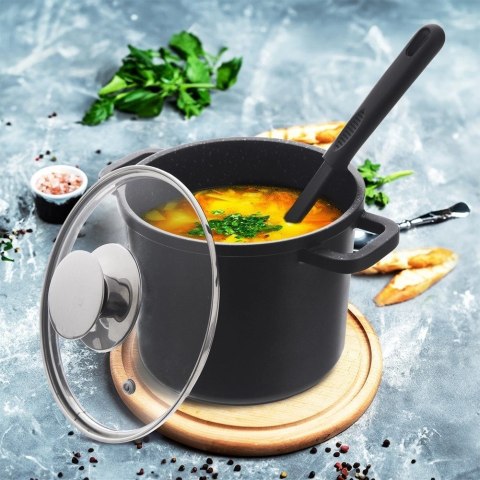 Garnek granitowy ze szklaną pokrywką wysoki GRANDE 2 l Orion Garnek granitowy ze szklaną pokrywką wysoki GRANDE 2 l Orion