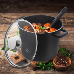 Garnek granitowy ze szklaną pokrywką wysoki GRANDE 4,2 l Orion