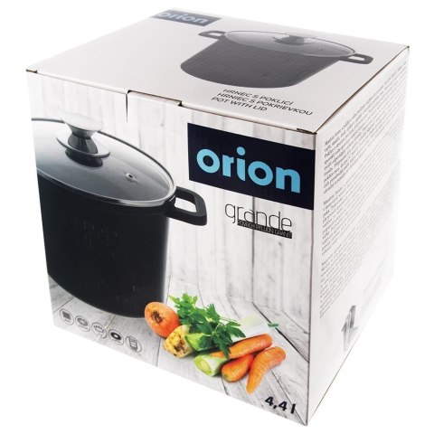 Garnek granitowy ze szklaną pokrywką wysoki GRANDE 4,2 l Orion Garnek granitowy ze szklaną pokrywką wysoki GRANDE 4,2 l Orion