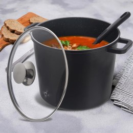 Garnek granitowy ze szklaną pokrywką wysoki GRANDE 7,6 l Orion