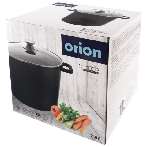 Garnek granitowy ze szklaną pokrywką wysoki GRANDE 7,6 l Orion Garnek granitowy ze szklaną pokrywką wysoki GRANDE 7,6 l Orion