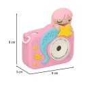 Aparat cyfrowy fotograficzny dla dzieci kamera zabawka + karta 32GB różowy syrenka