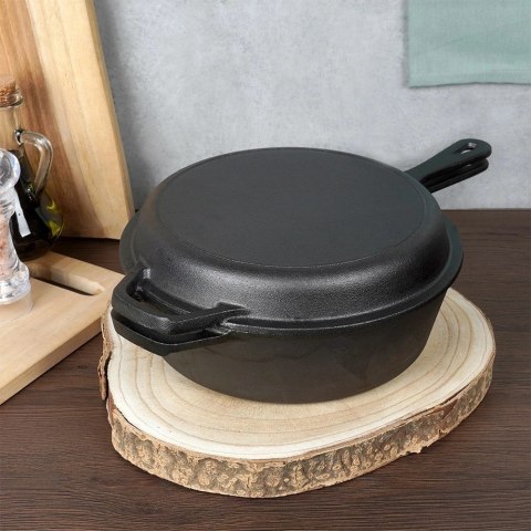 Garnek z patelnią żeliwne CAST LINE 24 cm / 3,5 l Vilde Garnek z patelnią żeliwne CAST LINE 24 cm / 3,5 l Vilde