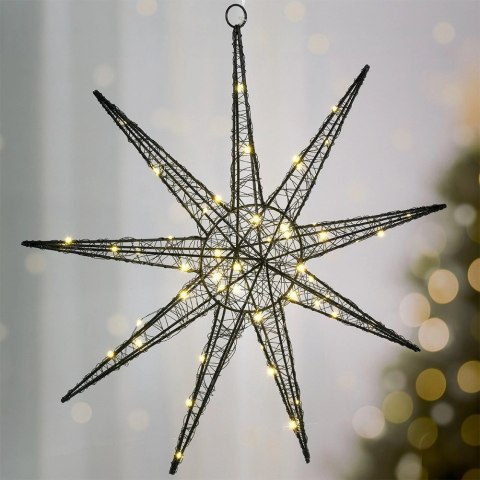 Gwiazda świecąca czarna 50 LED wisząca 50 cm Vilde Gwiazda świecąca czarna 50 LED wisząca 50 cm Vilde