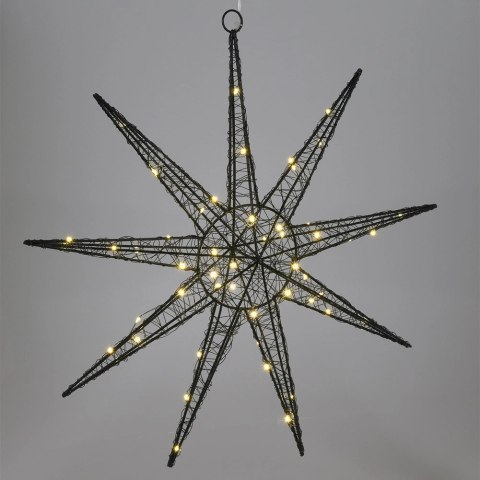 Gwiazda świecąca czarna 50 LED wisząca 50 cm Vilde Gwiazda świecąca czarna 50 LED wisząca 50 cm Vilde