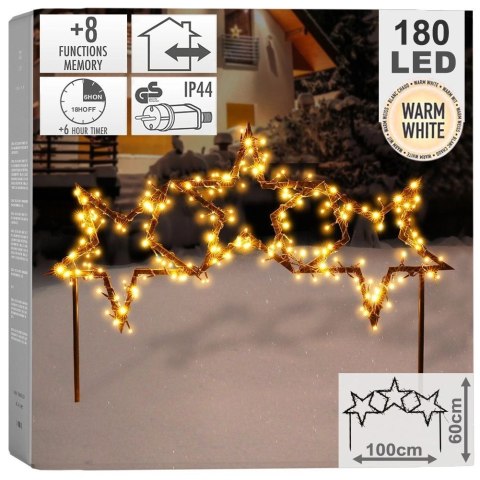 Gwiazda świecąca zewnętrzna metalowa LED 102x55 cm Vilde Gwiazda świecąca zewnętrzna metalowa LED 102x55 cm Vilde