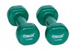 Hantelki Żeliwne Pokryte Winylem 1,5 kg x2 MASTER SPORT s.r.o.