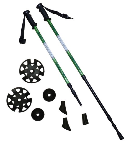 Kije Trekkingowe Regulowane ACRA 65 - 135 cm Zielone Acra Kije Trekkingowe Regulowane ACRA 65 - 135 cm Zielone Acra