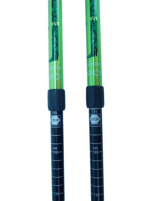 Kije Trekkingowe Regulowane ACRA 65 - 135 cm Zielone Acra Kije Trekkingowe Regulowane ACRA 65 - 135 cm Zielone Acra