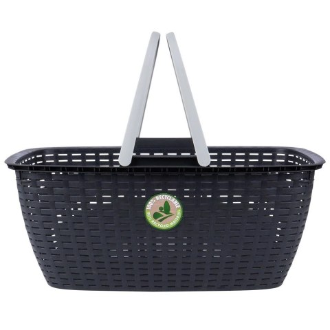 Kosz na pranie plastikowy czarny 35 l Vilde Kosz na pranie plastikowy czarny 35 l Vilde