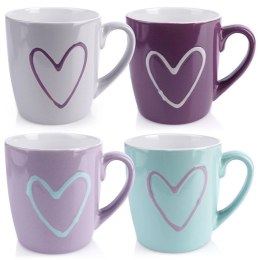 Kubki z Uchem do Napojów Kawy Herbaty Ceramiczne 350 ml 4 szt. Orion