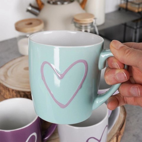 Kubki z Uchem do Napojów Kawy Herbaty Ceramiczne 350 ml 4 szt. Orion Kubki z Uchem do Napojów Kawy Herbaty Ceramiczne 350 ml 4 szt. Orion