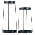 Kwietnik metalowy czarny 2-poziomowy 46 / 58 cm 2 szt. Trends4You