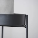 Kwietnik metalowy czarny 2-poziomowy 46 / 58 cm 2 szt. Trends4You