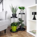 Kwietnik metalowy czarny 2-poziomowy 46 / 58 cm 2 szt. Trends4You