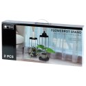Kwietnik metalowy czarny 2-poziomowy 46 / 58 cm 2 szt. Trends4You