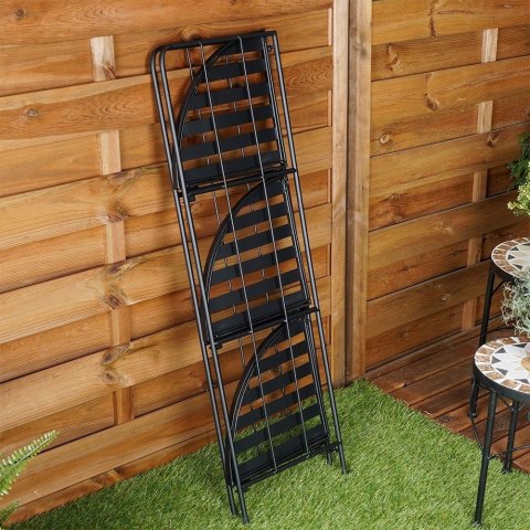 Kwietnik metalowy czarny narożny 90 cm Kwietnik metalowy czarny narożny 90 cm