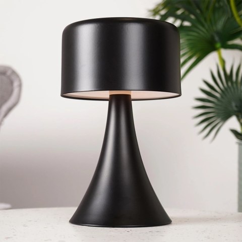 Lampka nocna LED metalowa czarna bezprzewodowa 20,5 cm Vilde Lampka nocna LED metalowa czarna bezprzewodowa 20,5 cm Vilde